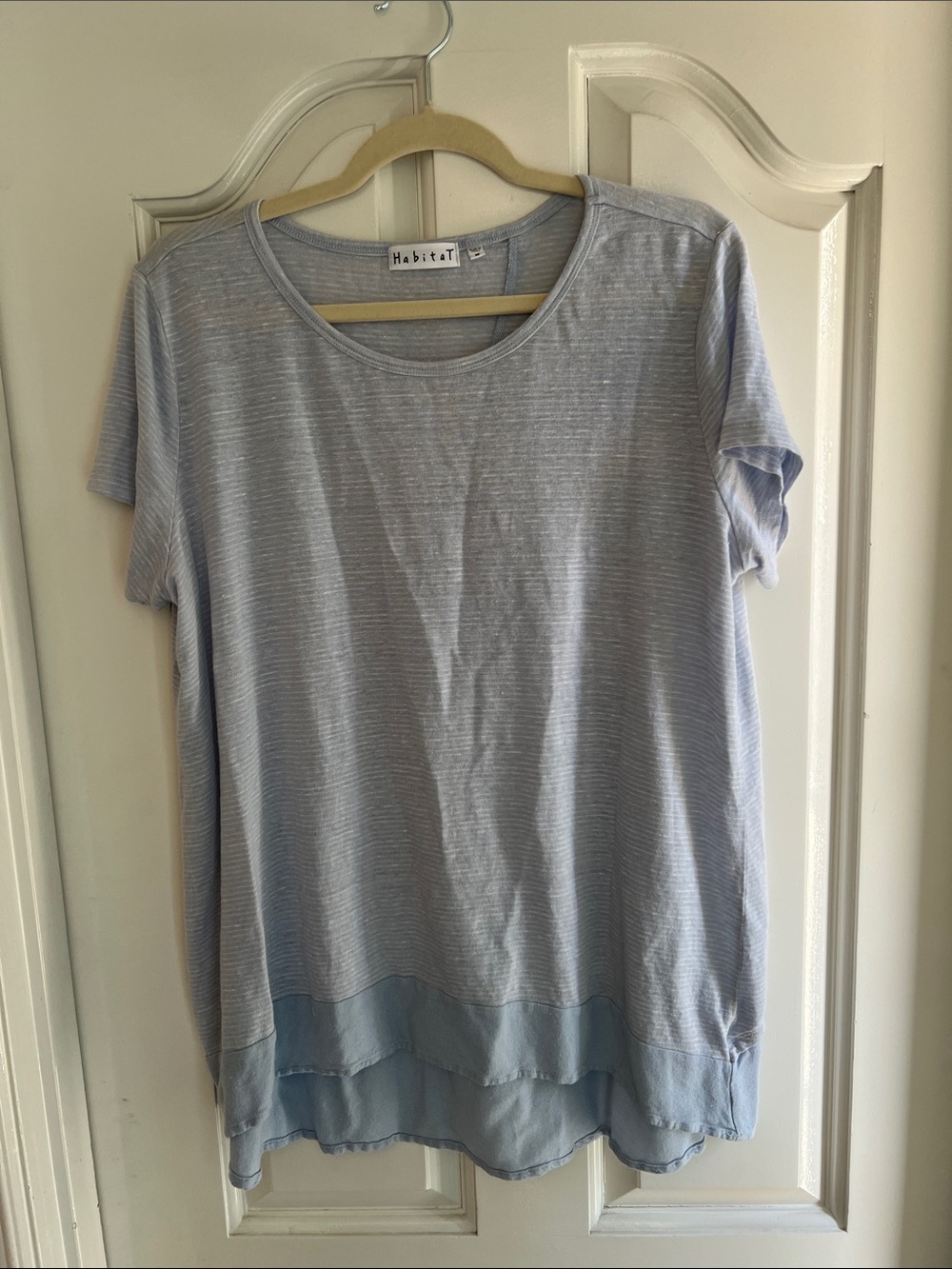 Habitat Pale Blue Short Sleeve Layered-Hem Tee